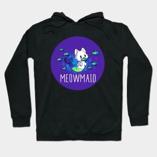 Meowmaid! Cute Funny Cat Kitten Mermaid Lover Sarcastic Humor Quote animal Lover Artwork Hoodie